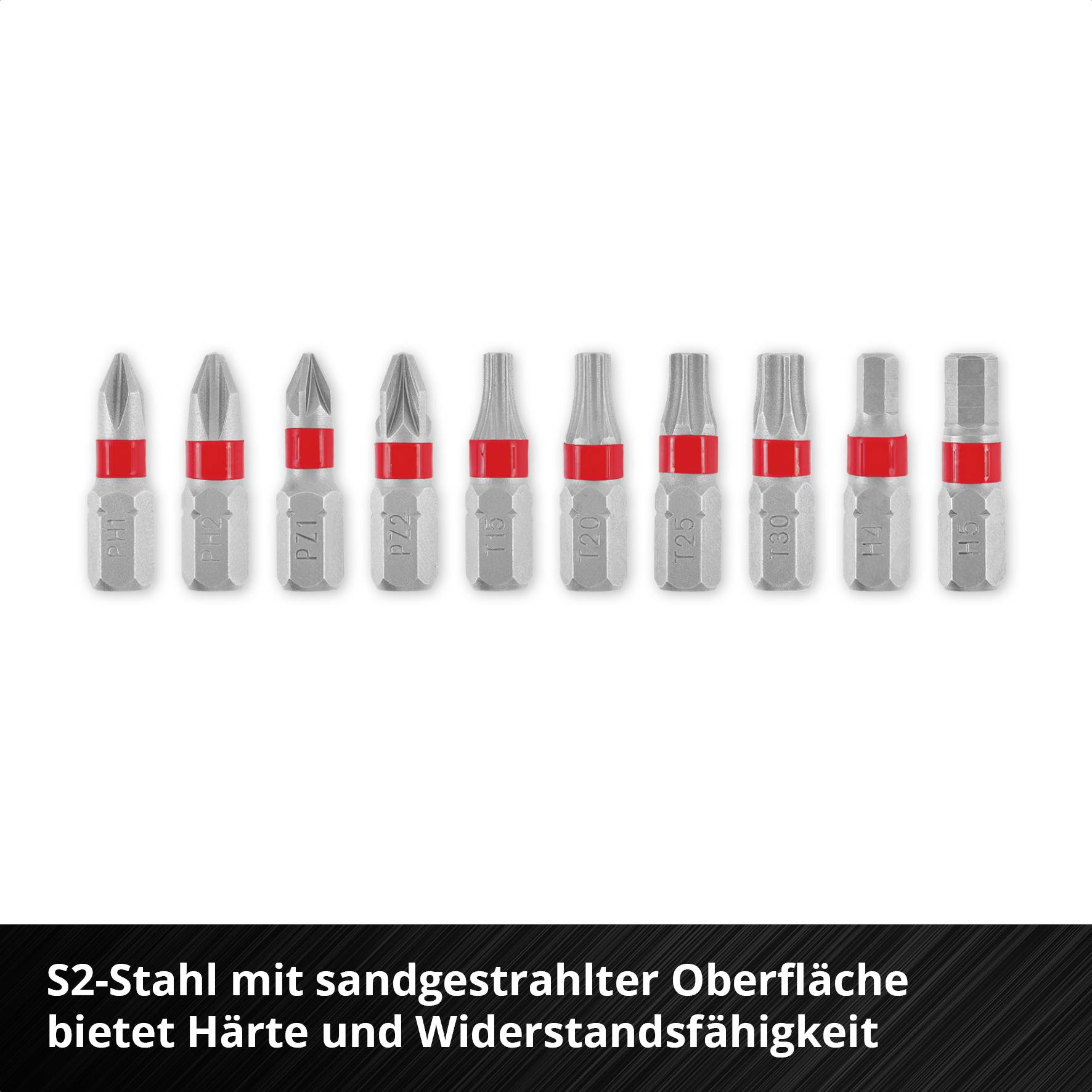Einhell Bit Taschenbox 11tlg 118663 Bit-Set TORX, PH, PZ, Innen-Sechskant inkl. Bithalter