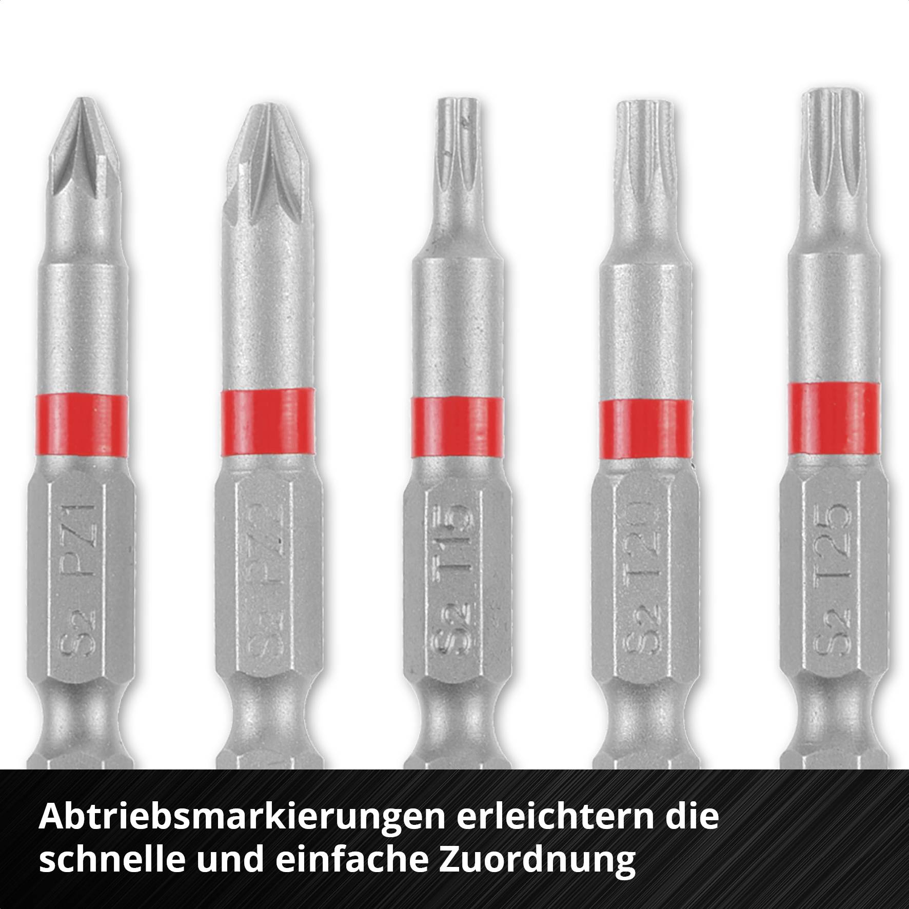 Einhell Bit Taschenbox 10tlg 118643 Bit-Set TORX, PH, PZ, Innen-Sechskant