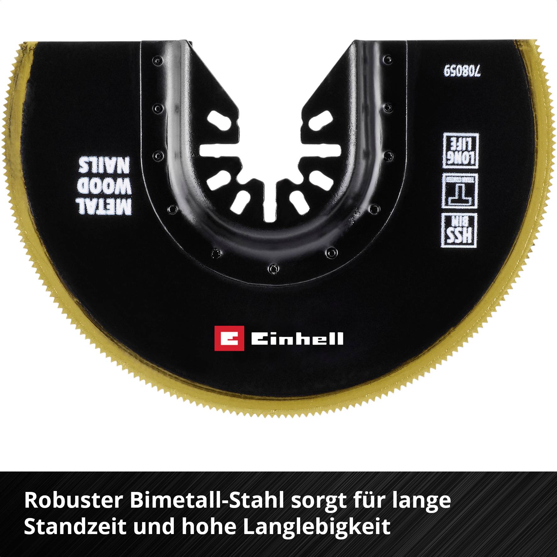 Einhell 708059 Sägeblatt halbr. BIM-TI 100mm Bimetall Tauchsägeblatt 100mm 1St.