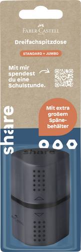 Share Dreifachspitzdose 4-0027 Schwarz Eckigdose
