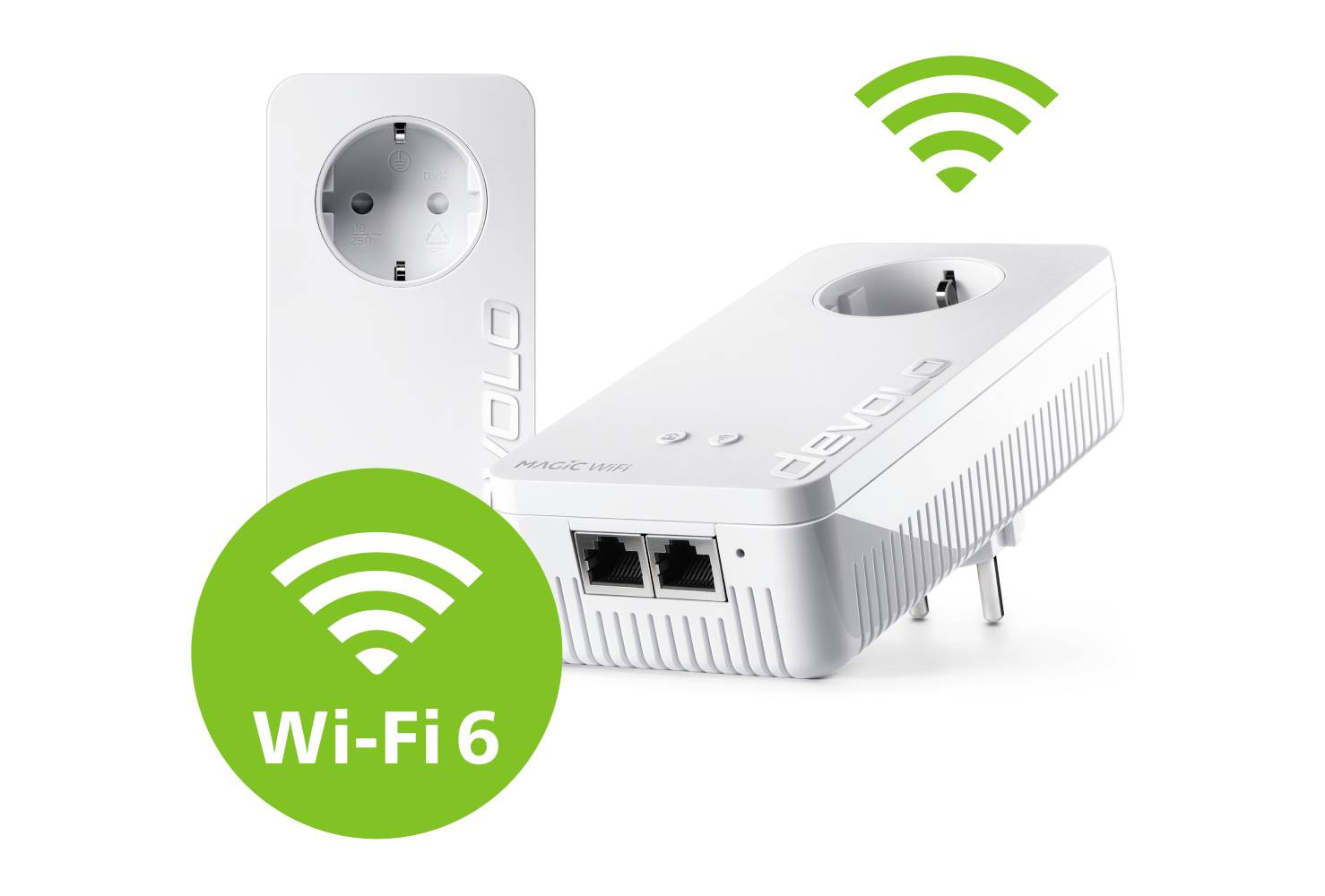 Devolo Magic 2 WiFi 6 next Powerline Starter Kit 07188 Powerline, WLAN 2400MBit/s