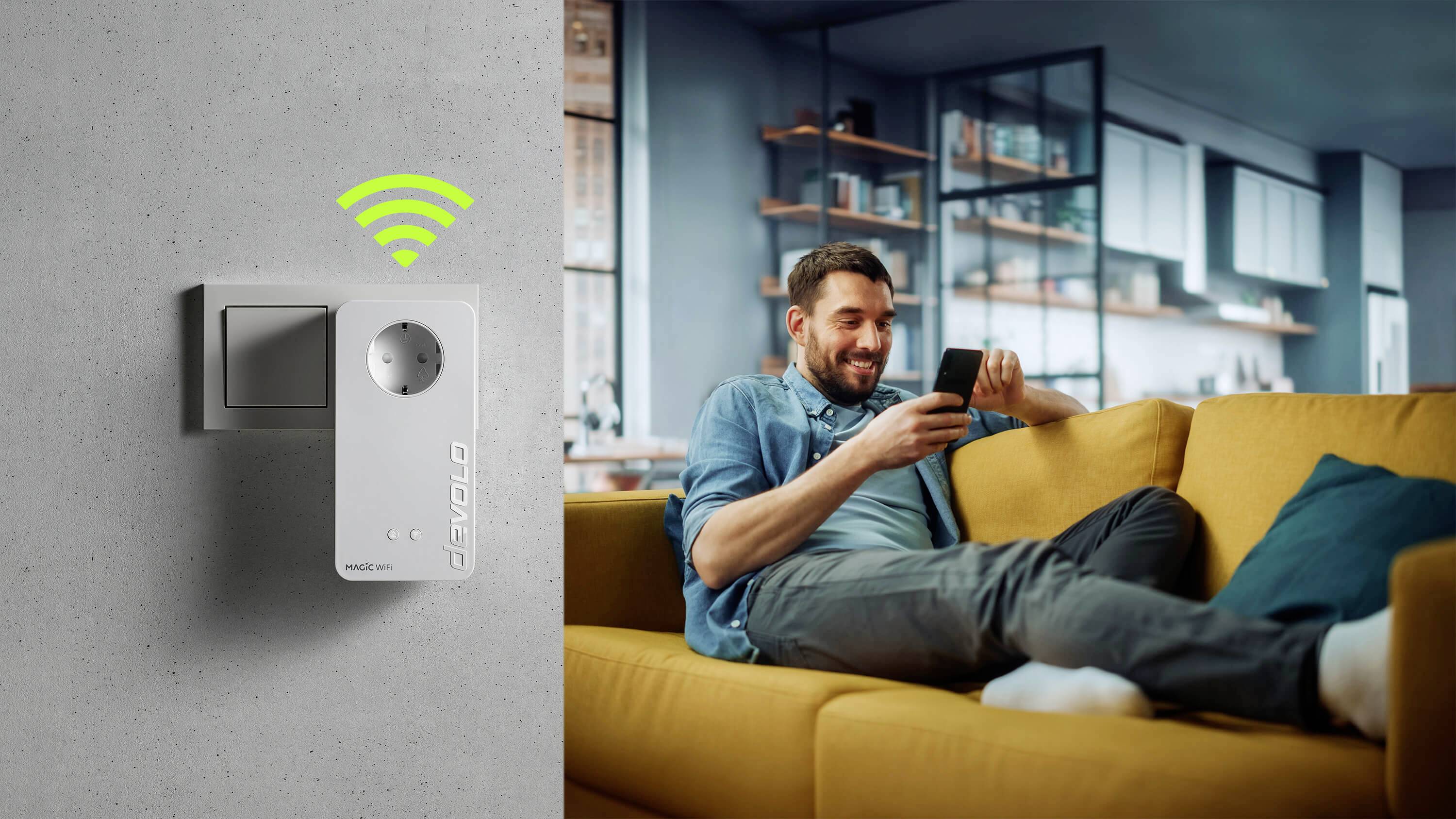 Devolo Magic 2 WiFi 6 next Powerline Starter Kit 07188 Powerline, WLAN 2400MBit/s