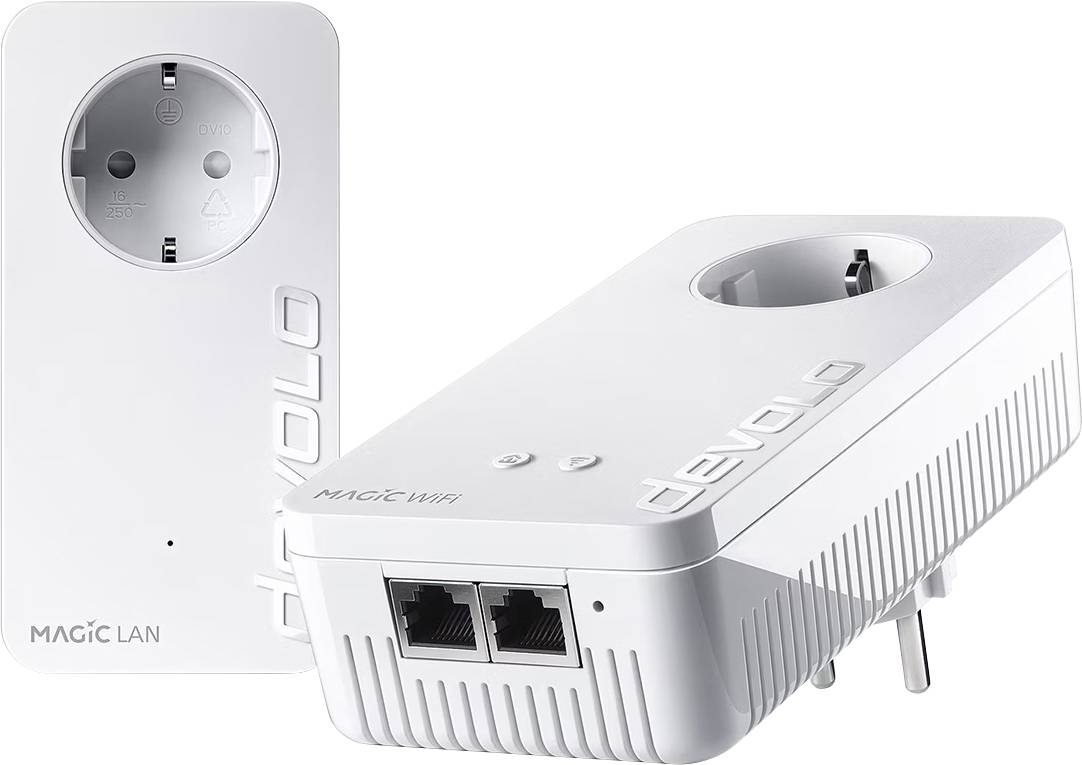Devolo Magic 2 WiFi 6 next Powerline Starter Kit 07188 Powerline, WLAN 2400 MBit/s