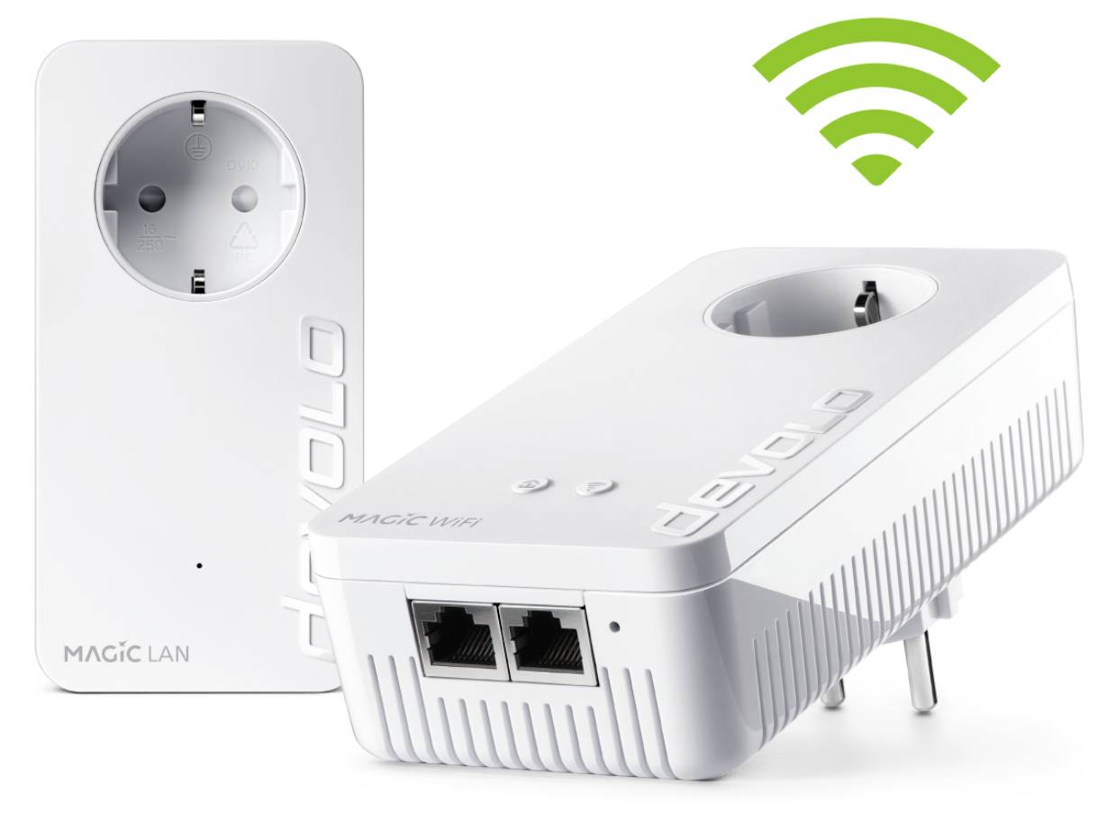 Devolo Magic 2 WiFi 6 next Powerline Starter Kit 07188 Powerline, WLAN 2400MBit/s