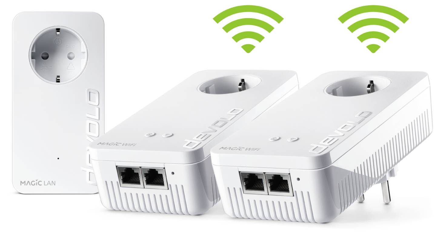Devolo Magic 2 WiFi 6 next Powerline WLAN Multiroom Starter Kit 07195 Powerline, WLAN 2400MBit/s