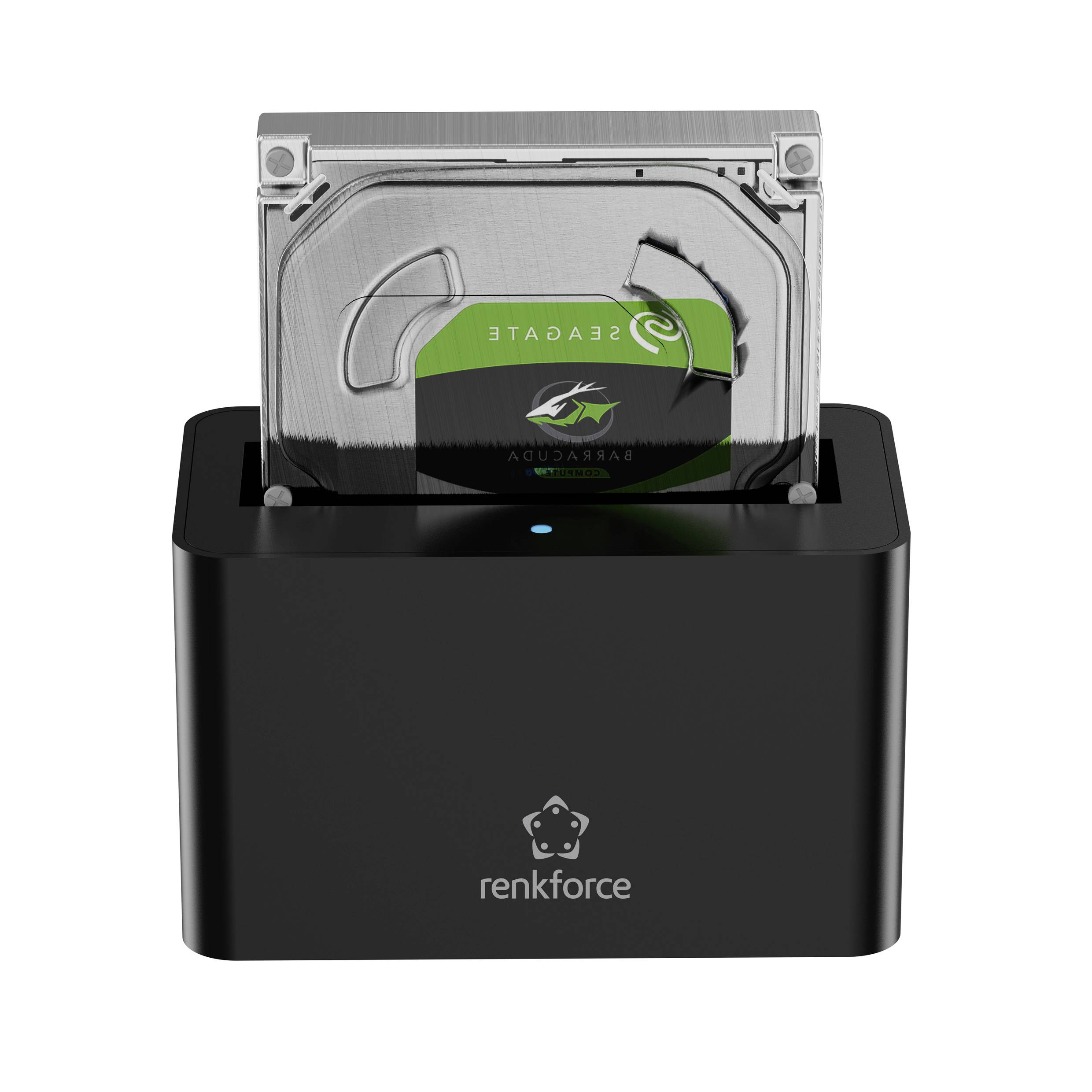Renkforce RF-DOCKING-02 USB-C® (USB 3.1 Gen 1) SATA III, SATA I, SATA II Festplatten-Dockingstation 3.5 Zoll, 2.5 Zoll mit