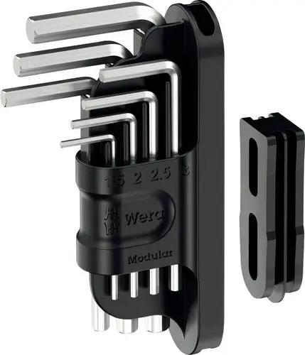 Wera Tool-Check Modular Winkelschlüssel 1 Innen-Sechskant Winkelschraubendreher-Set 1.5 mm, 2 mm, 2