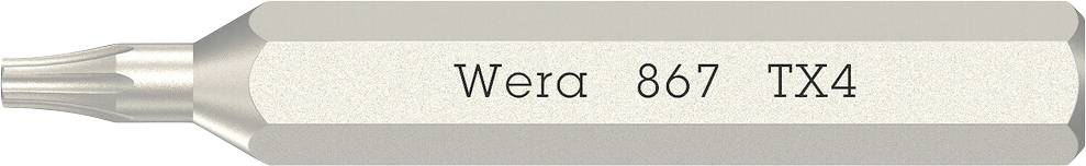Wera 05058102001 867 Micro TORX® Torx-Bit Antrieb: 1/4" (6.3 mm) Abtrieb: TORX TX 4 30mm