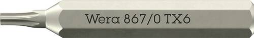 Wera 05058131001 867 Micro TORX® Torx-Bit Antrieb: 1/4  (6.3 mm) Abtrieb: TORX TX 6 30 mm