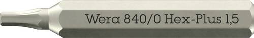 Wera 05058110001 840 Micro Sechskant-Bit Antrieb: 4 mm Abtrieb: Innen-Sechskant 1.5 mm 30 mm