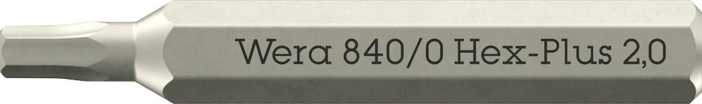 Wera 05058111001 840 Micro Sechskant-Bit Antrieb: 4mm Abtrieb: Innen-Sechskant 2.0mm 30mm