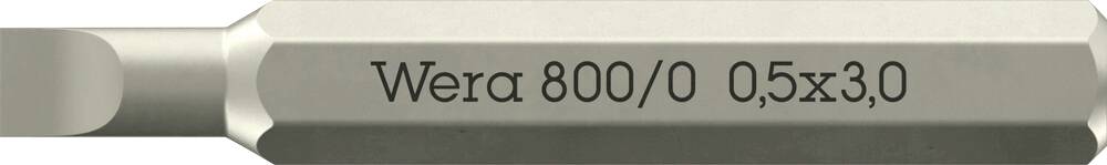 Wera 05058105001 800 Micro Schlitz-Bit Antrieb: 1/4" (6.3 mm) Abtrieb: Kreuzschlitz Phillips 3mm