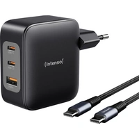 Intenso W100ACC+C520C black USB-C® Adapter 100W USB-A, USB-C® Schwarz Intenso W100ACC+C520C black USB-C® Adapter 100W USB-A, USB-C® Schwarz