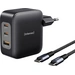 Intenso W100ACC+C520C black USB-C® Adapter 100W USB-A, USB-C® Schwarz Intenso W100ACC+C520C black USB-C® Adapter 100W USB-A, USB-C® Schwarz