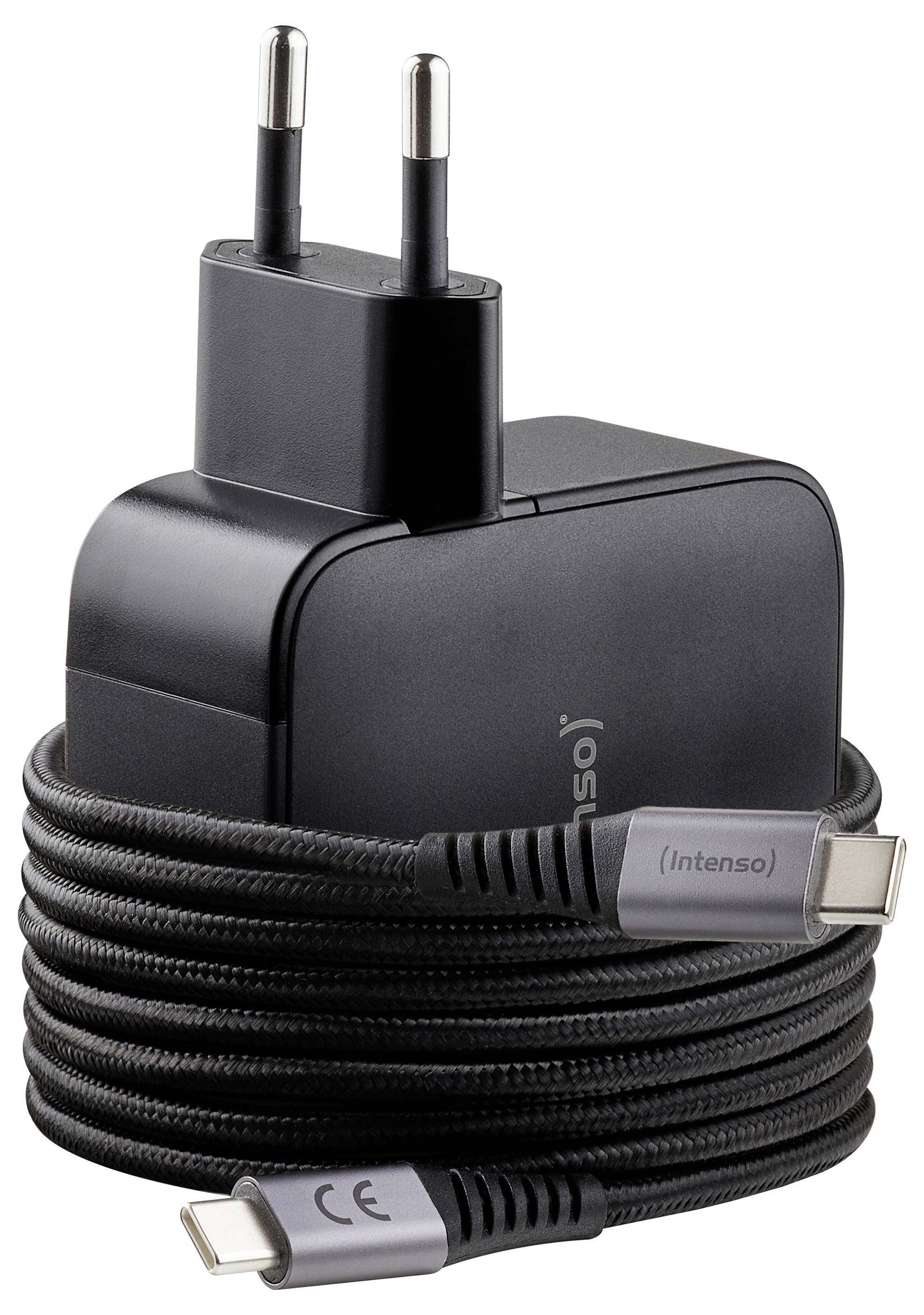 Intenso W100ACC+C520C black USB-C® Adapter 100W USB-A, USB-C® Schwarz