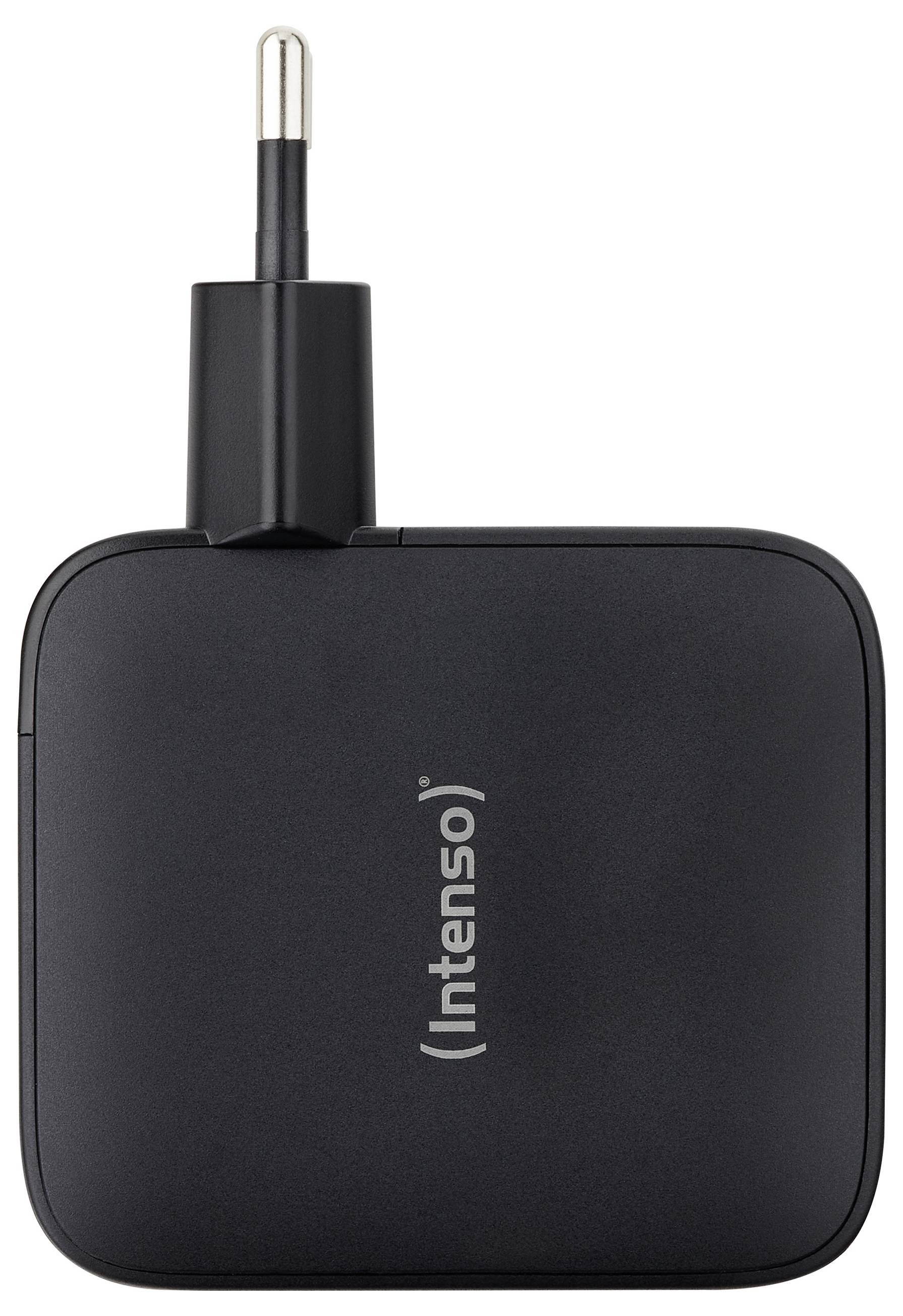 Intenso W100ACC+C520C black USB-C® Adapter 100W USB-A, USB-C® Schwarz
