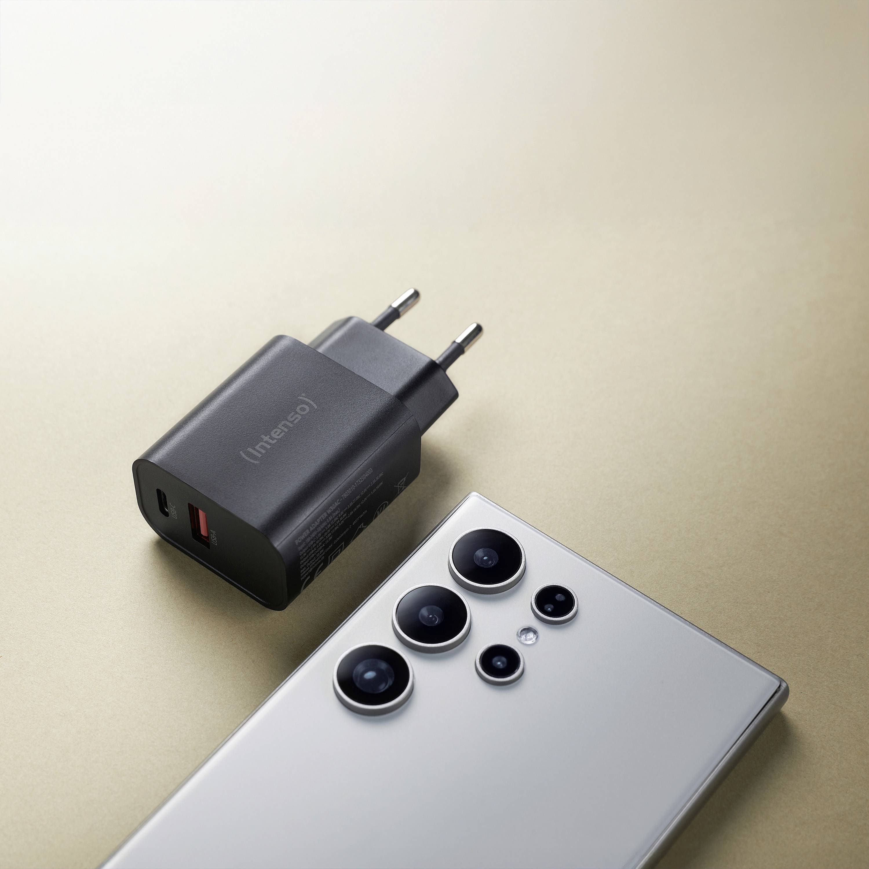 Intenso W30AC black Adapter 30 W USB-A, USB-C® Schwarz
