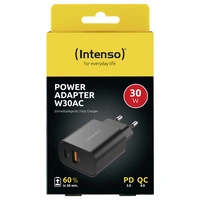 Intenso W30AC black Adapter 30W USB-A, USB-C® Schwarz Intenso W30AC black Adapter 30W USB-A, USB-C® Schwarz