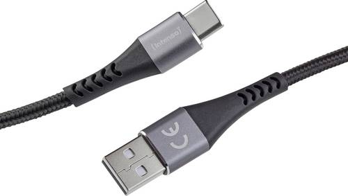 Intenso USB-Kabel USB-A Stecker, USB-C® Stecker 1.5 m Schwarz 7901100