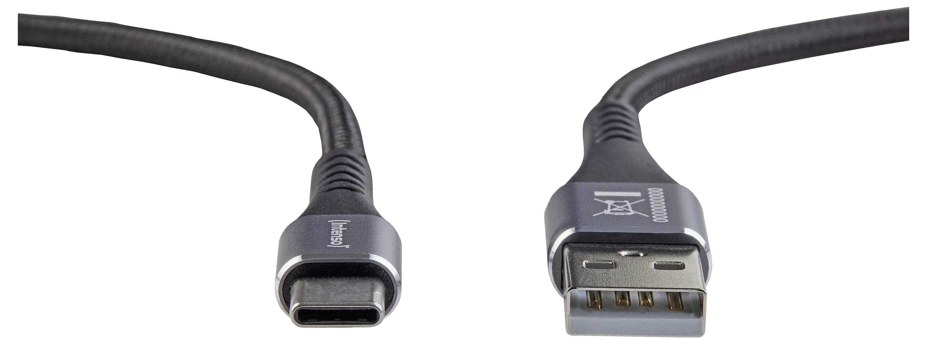 Intenso USB-Kabel USB-A Stecker, USB-C® Stecker 1.5 m Schwarz 7901100
