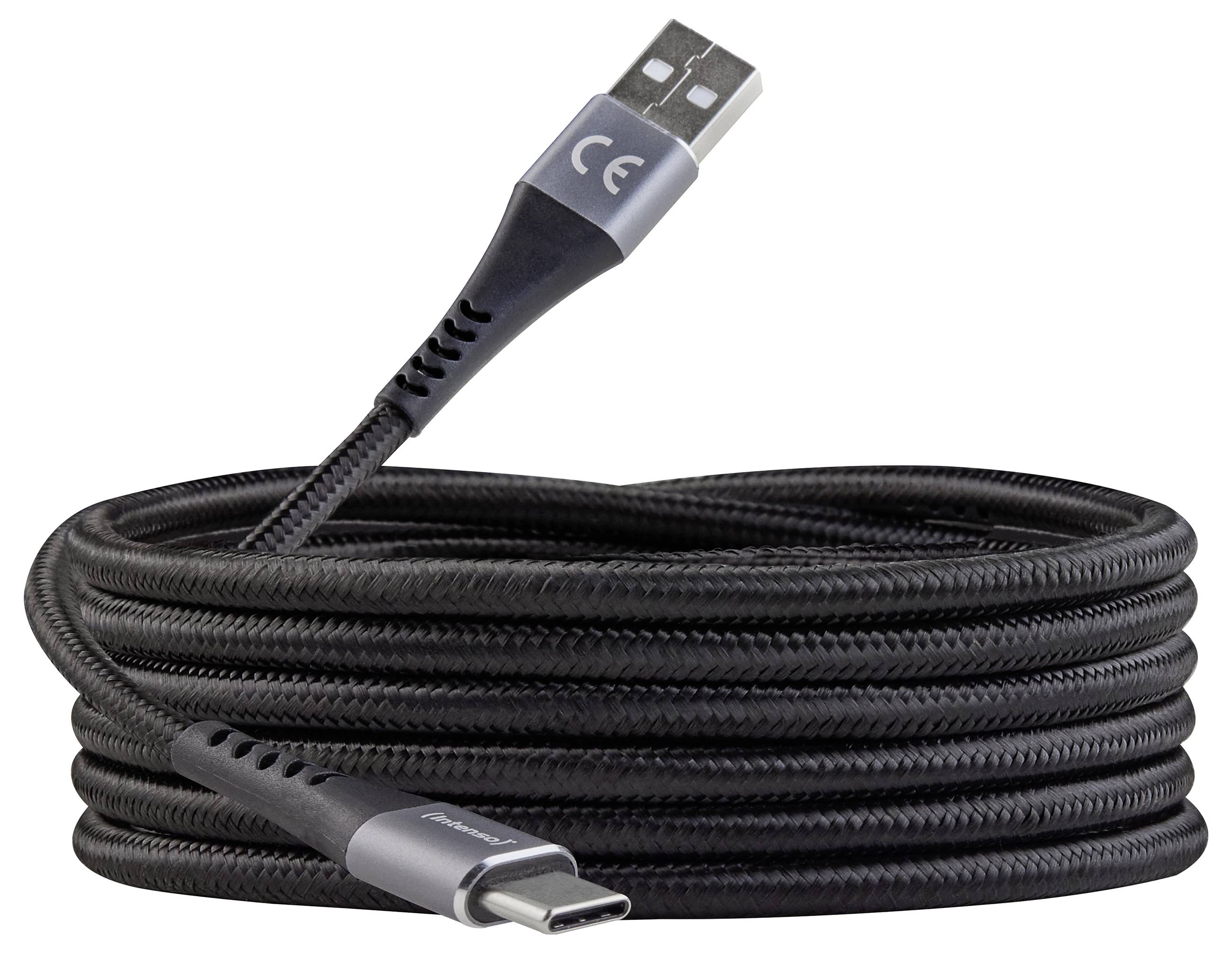 Intenso USB-Kabel USB-A Stecker, USB-C® Stecker 1.5 m Schwarz 7901100
