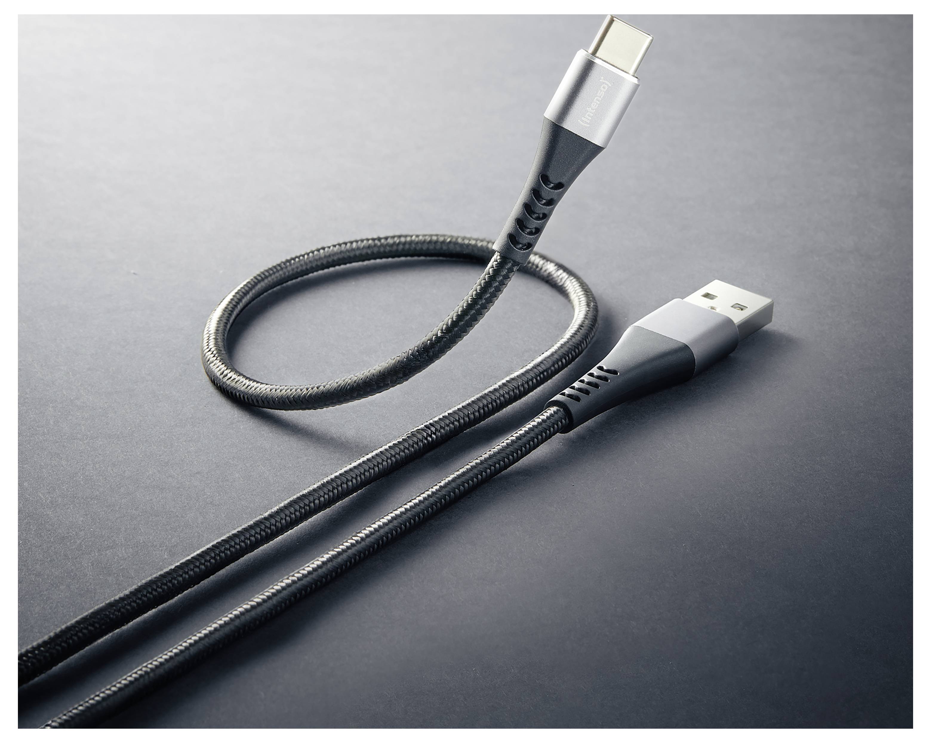 Intenso USB-Kabel USB-A Stecker, USB-C® Stecker 1.5 m Schwarz 7901100