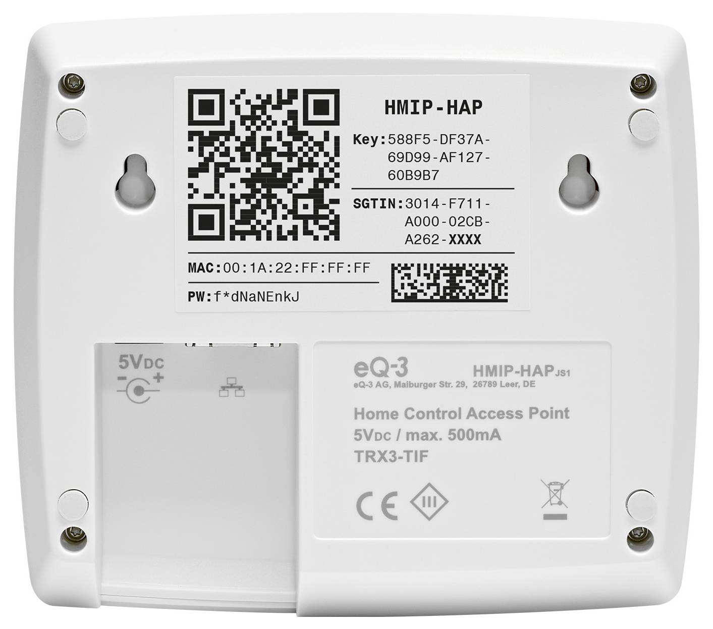 Homematic IP Funk Starter Set Mini Rauchwarnmelder Funk-Warnmelder-Set netzbetrieben, batteriebetrieben (Ø x H) 110mm x 45m