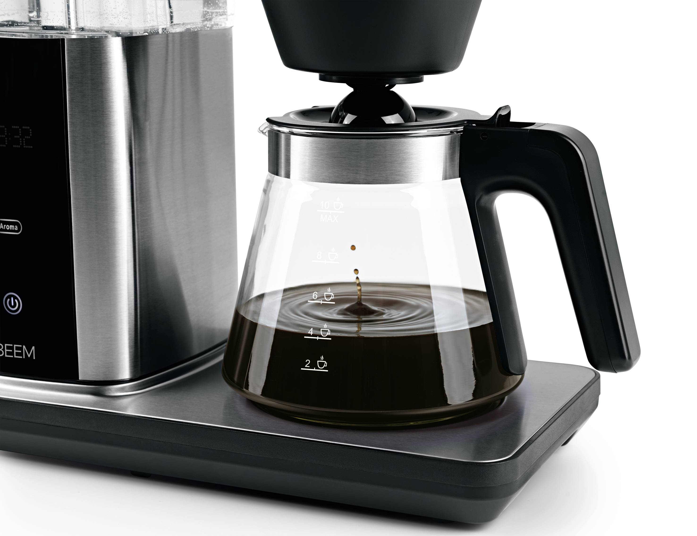 BEEM 02275 Kaffeemaschine Schwarz, Silber Fassungsvermögen Tassen=10 Warmhaltefunktion, Timerfunktion, Glaskanne