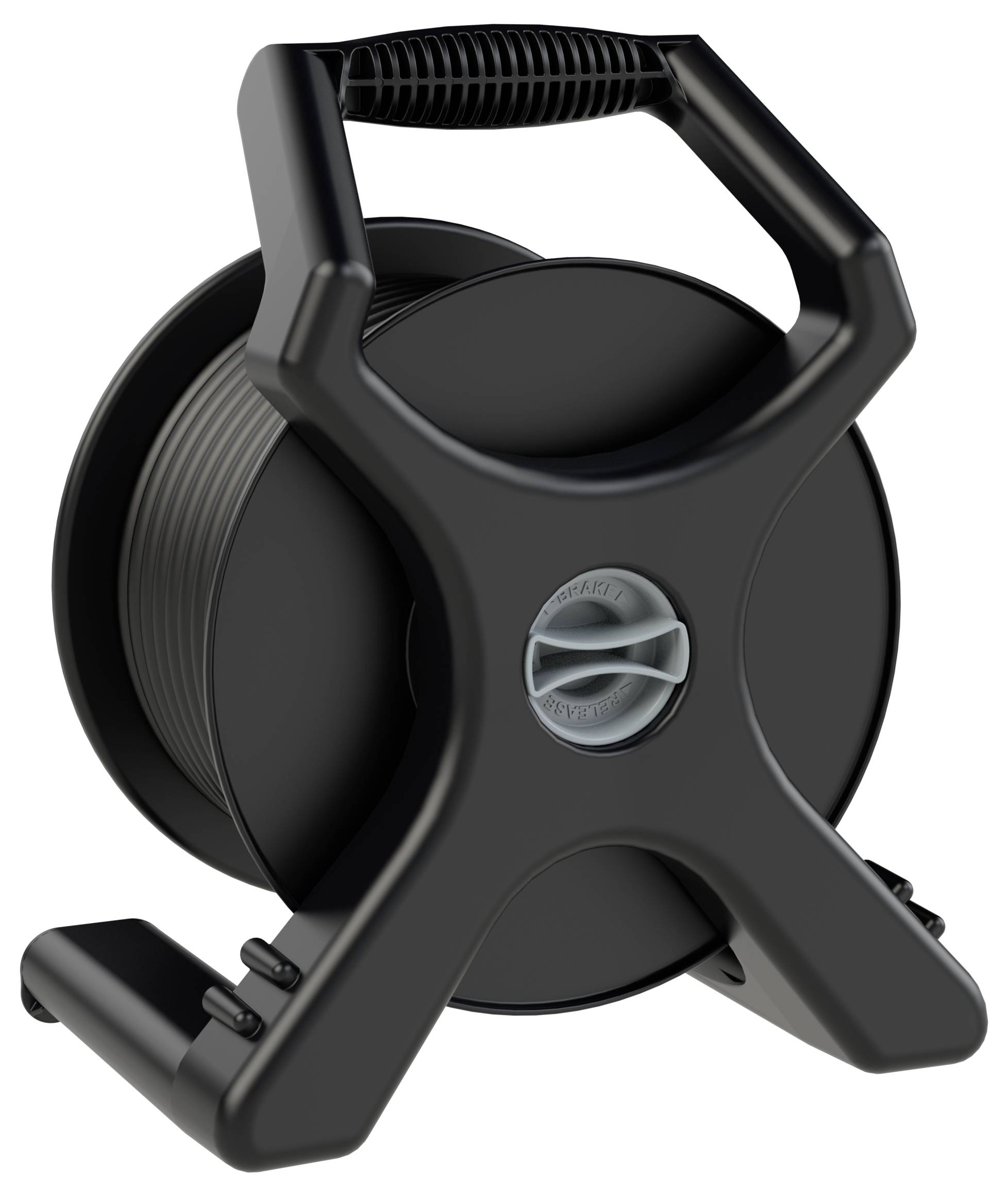 PC Electric 9250012-p Kabeltrommel 25m Schwarz Schutzkontakt-Gummi-Stecker