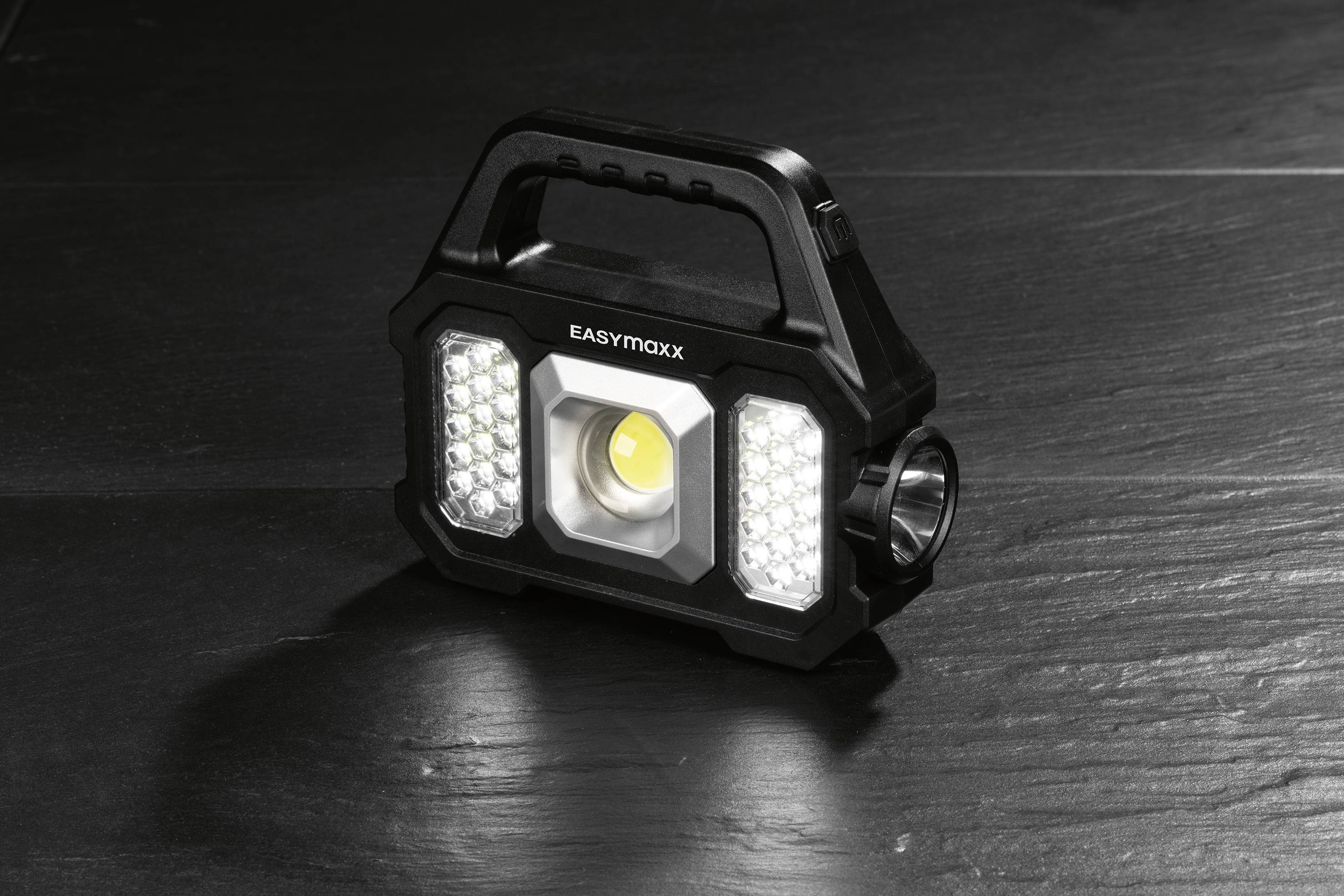 Easymaxx 12899 LED, COB LED Arbeitsleuchte akkubetrieben, solarbetrieben