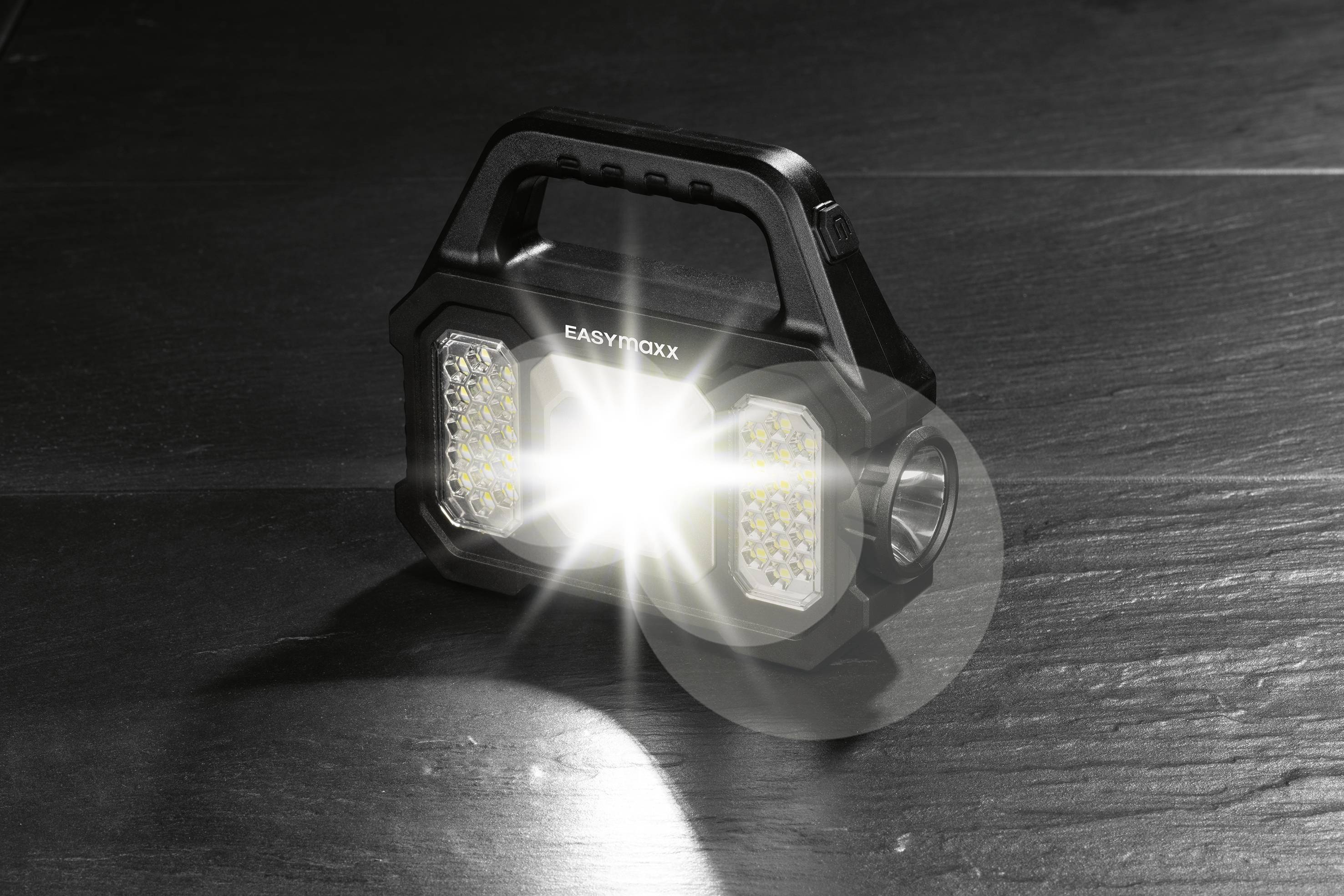 Easymaxx 12899 LED, COB LED Arbeitsleuchte akkubetrieben, solarbetrieben