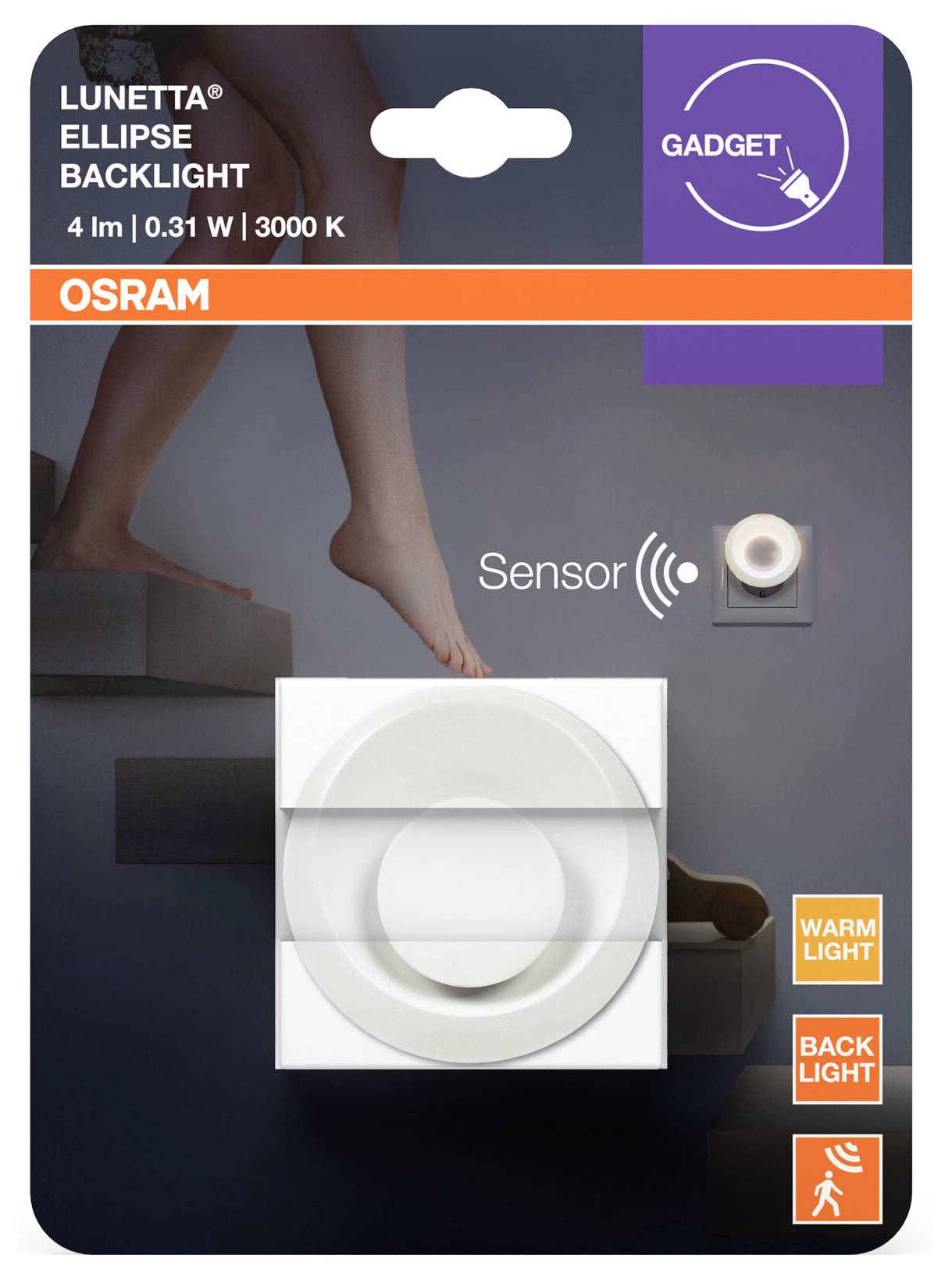 OSRAM HOMELIGHTING LUNETTA BACKLIGHT ELLIPSE 830 White 4099854444333 Wandleuchte 0.31W Weiß