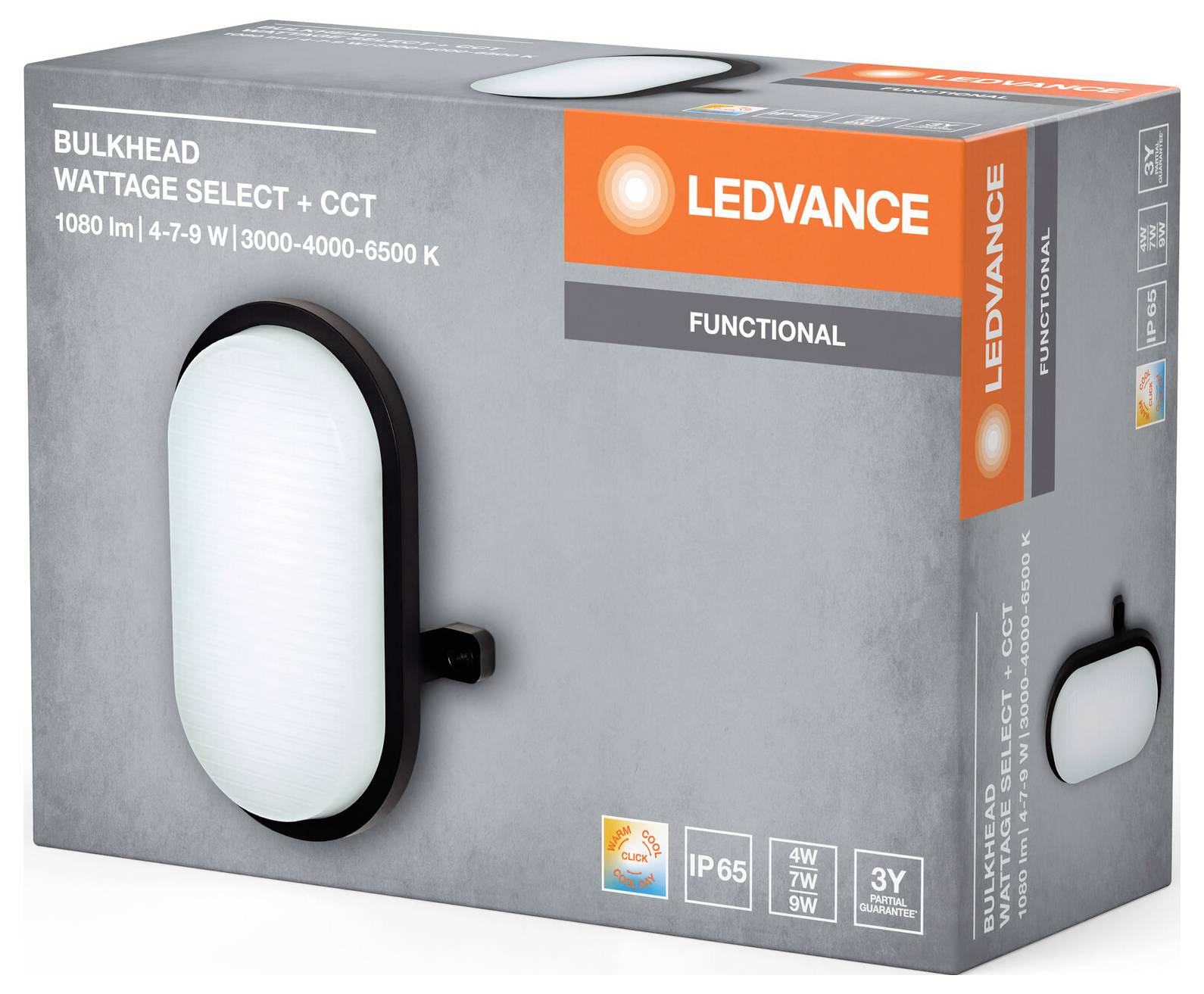 OSRAM HOMELIGHTING Bulkhead CCT CCT Black 4058075845541 Deckenleuchte, Wandleuchte 9 W, 7 W, 4W Schwarz