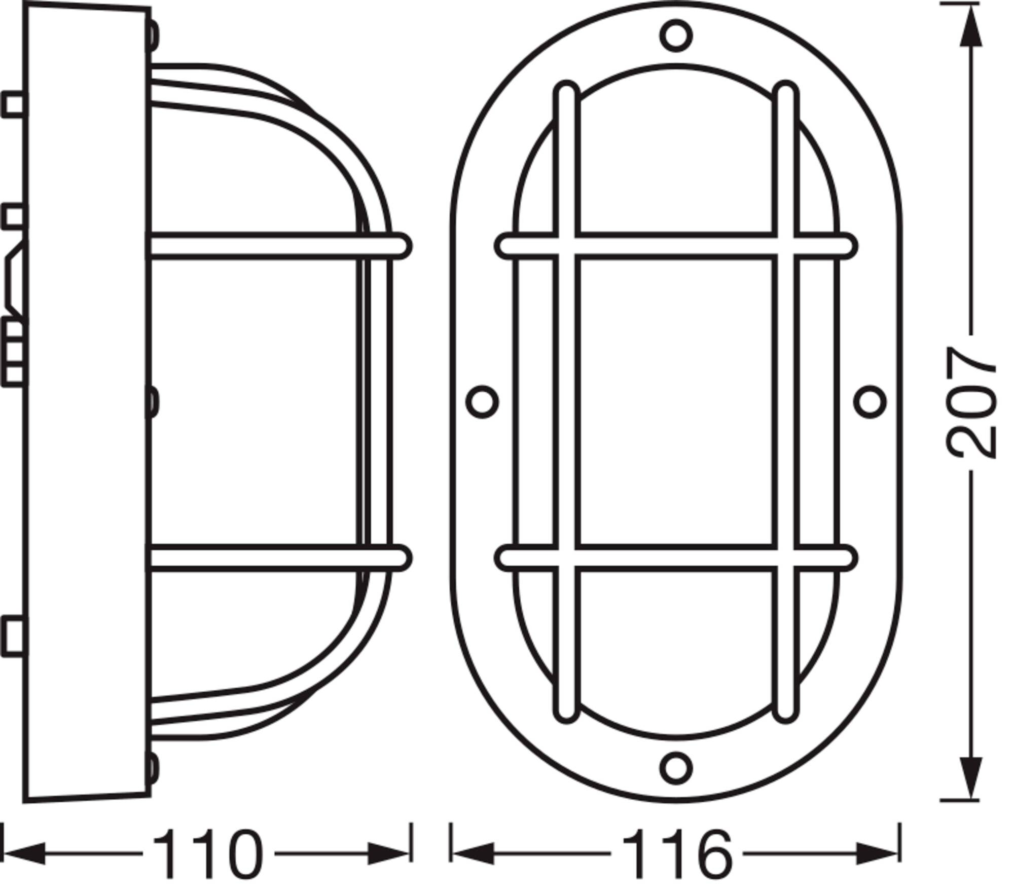OSRAM HOMELIGHTING Bulkhead Essential Oval E27 White 4058075845565 Deckenleuchte, Wandleuchte Weiß