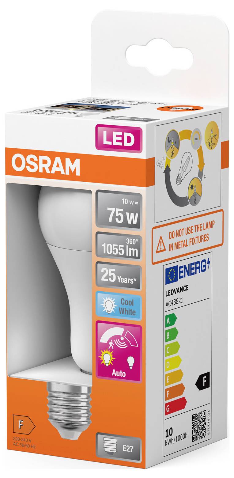 OSRAM HOMELIGHTING 4099854129377 LED EEK F (A - G) E27 10W Kaltweiß 1St.