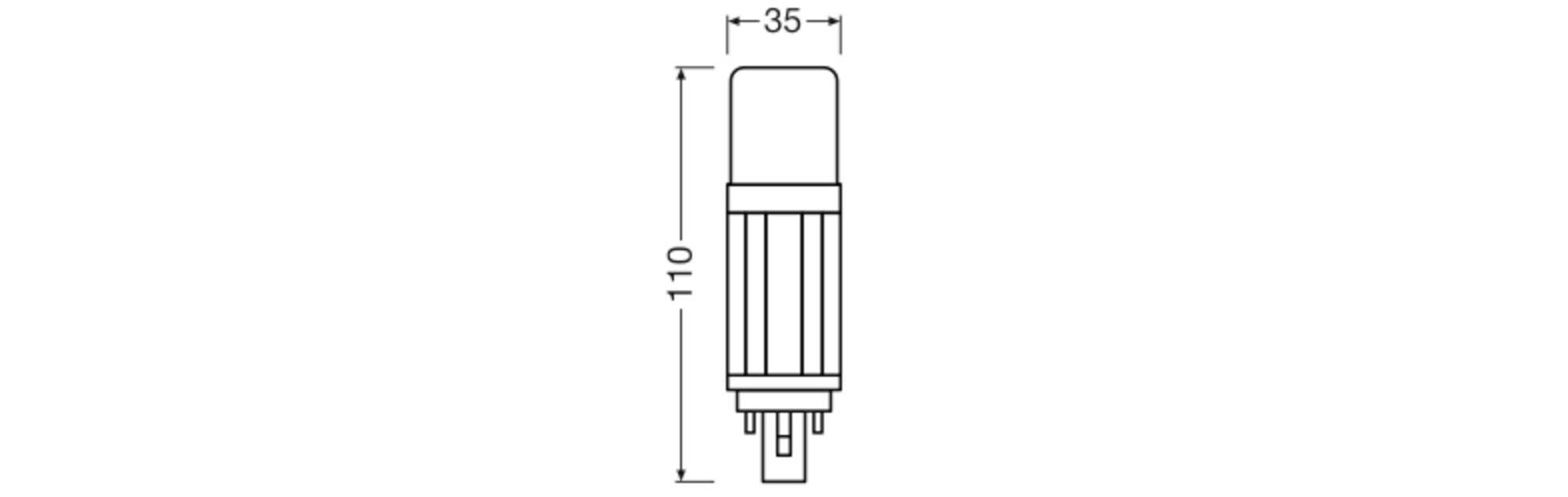 OSRAM HOMELIGHTING 4099854502835 LED-Röhre EEK E (A - G) G24-d 5.5W Tageslichtweiß 1St.