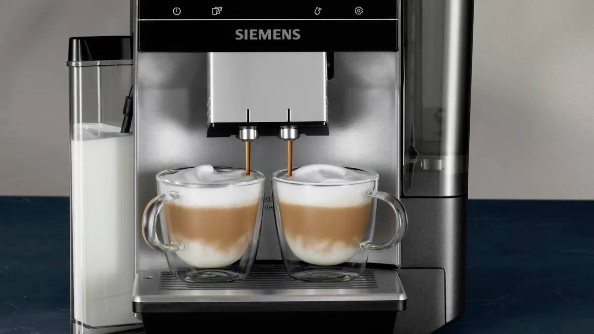 Siemens EQ700 integral TQ717D03 Kaffeemaschine Schwarz, Edelstahl