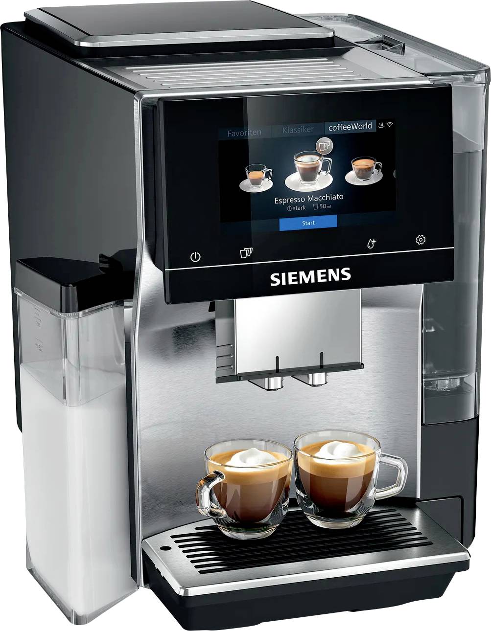 Siemens EQ700 integral TQ717D03 Kaffeemaschine Schwarz, Edelstahl