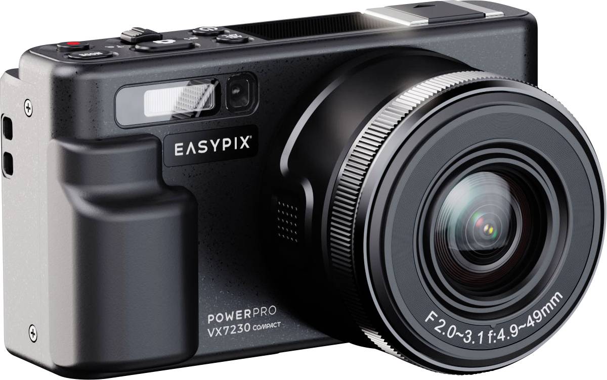 Easypix PowerPro VX7230 Compact Digitalkamera 72 Megapixel Opt. Zoom: 10 x 4K-Video, Bildstabilisierung, Blitzschuh, Klappbares Display, mit eingeba