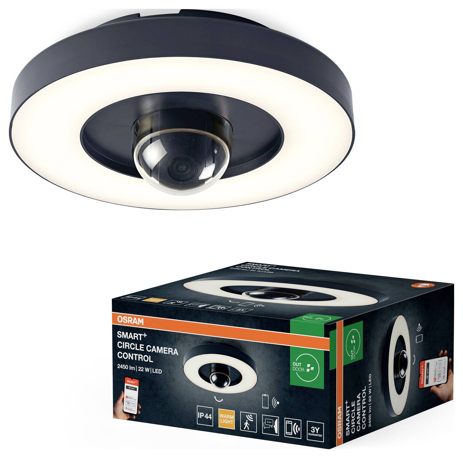 OSRAM HOMELIGHTING Smart+ Funk-Außenleuchte 22W Warmweiß