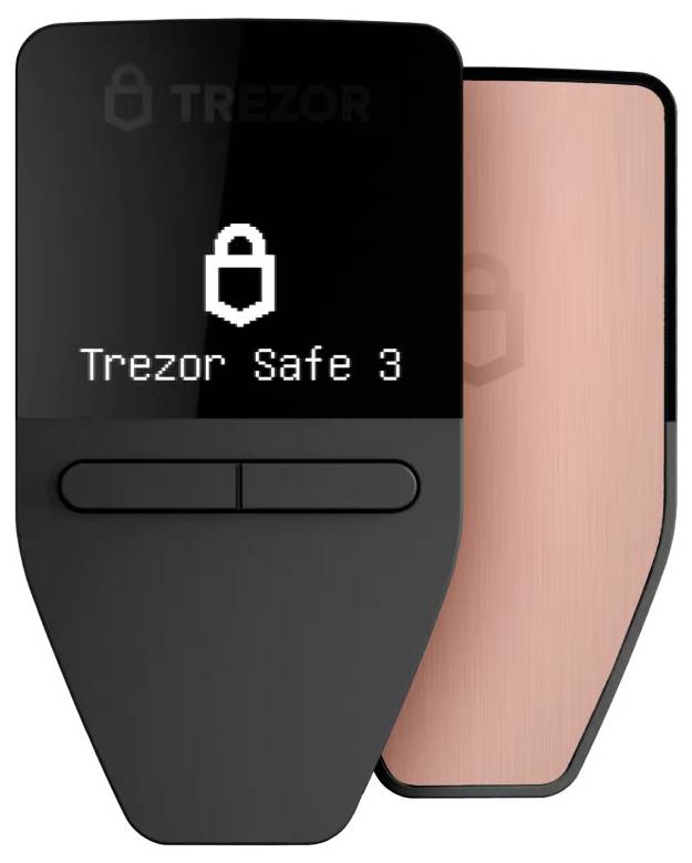 Trezor Safe 3 Hardware Wallet Rosa 1 St. SLATS3GR0B1100