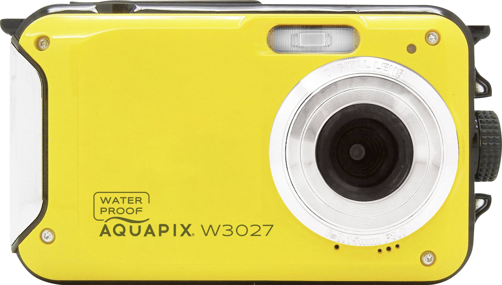 Easypix W3027-Y Wave Yellow Digitalkamera 30 Megapixel Gelb inkl. Akku, inkl. Tasche Bildstabilisie