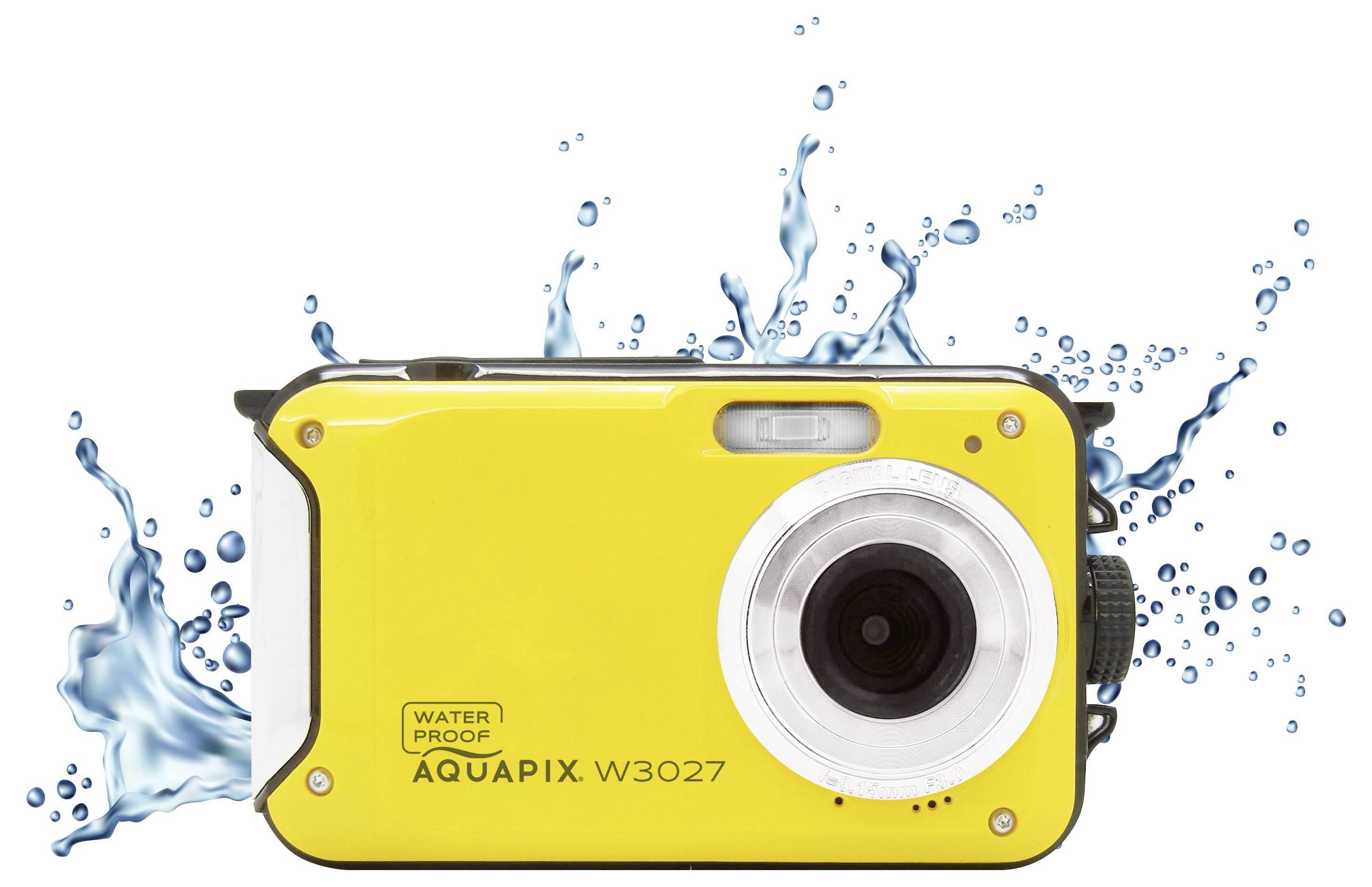 Easypix W3027-Y Wave Yellow Digitalkamera 30 Megapixel Gelb inkl. Akku, inkl. Tasche Bildstabilisierung, Full HD Video, mit