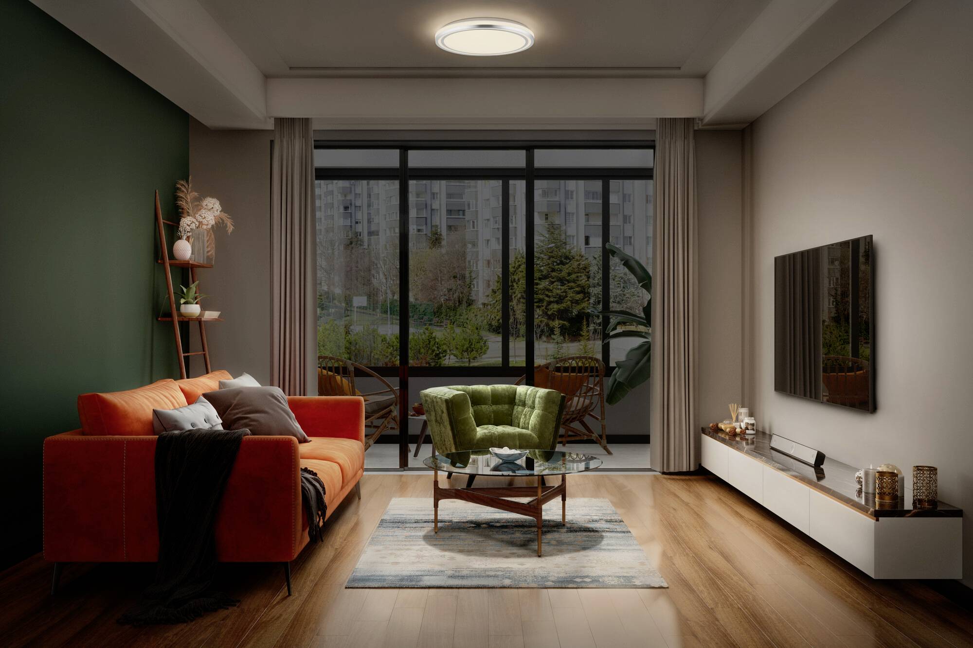 OSRAM HOMELIGHTING 4099854448065 Orbis Helman 295MM 16W 830 White and Silver Deckenleuchte 16W Silber