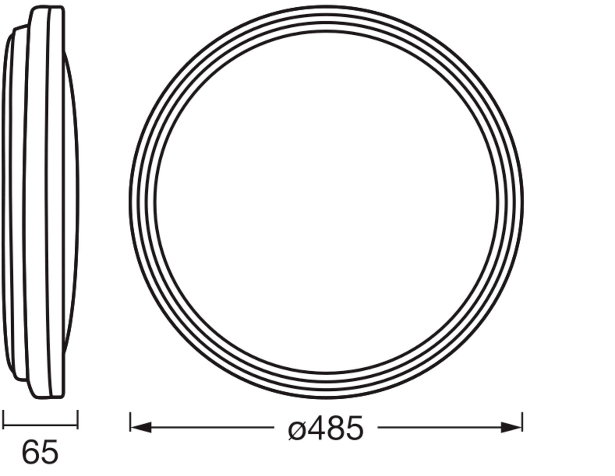 OSRAM HOMELIGHTING 4099854448102 Orbis Helman 485MM 36W 830 White and Silver Deckenleuchte 36W Silber