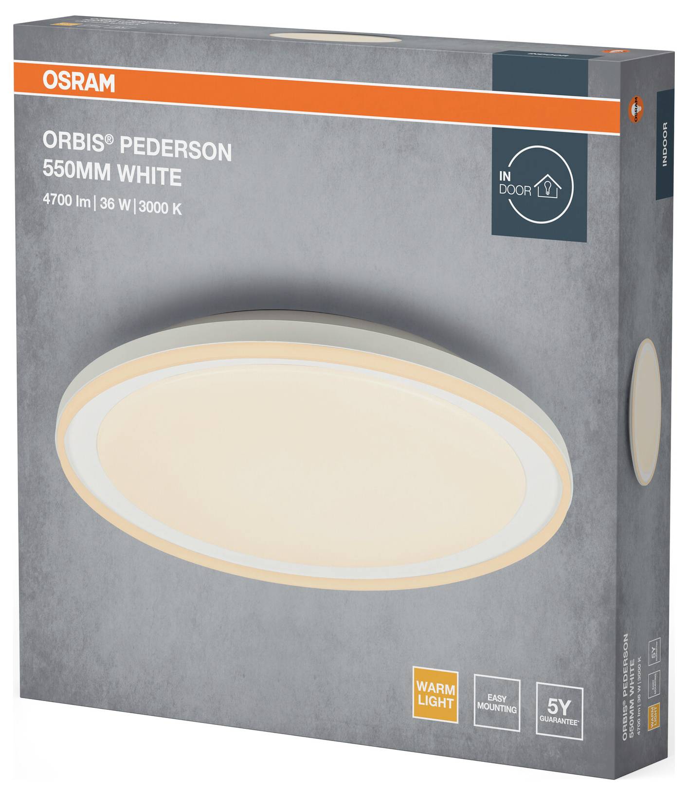 OSRAM HOMELIGHTING 4099854449826 Orbis Pederson 550MM 36W 830 White Deckenleuchte 36W Weiß
