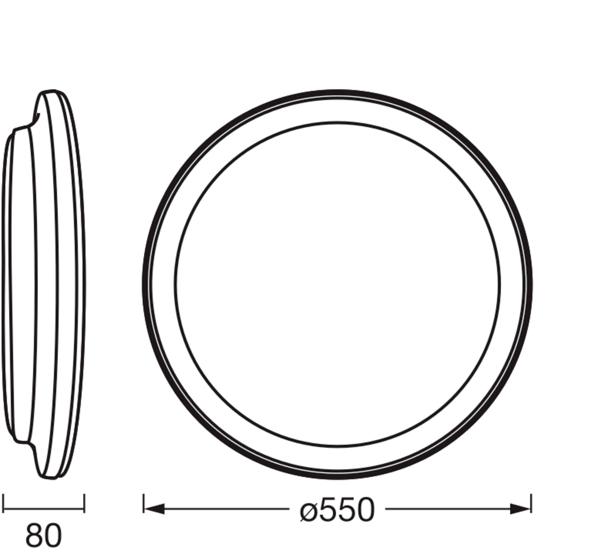 OSRAM HOMELIGHTING 4099854449826 Orbis Pederson 550MM 36W 830 White Deckenleuchte 36W Weiß
