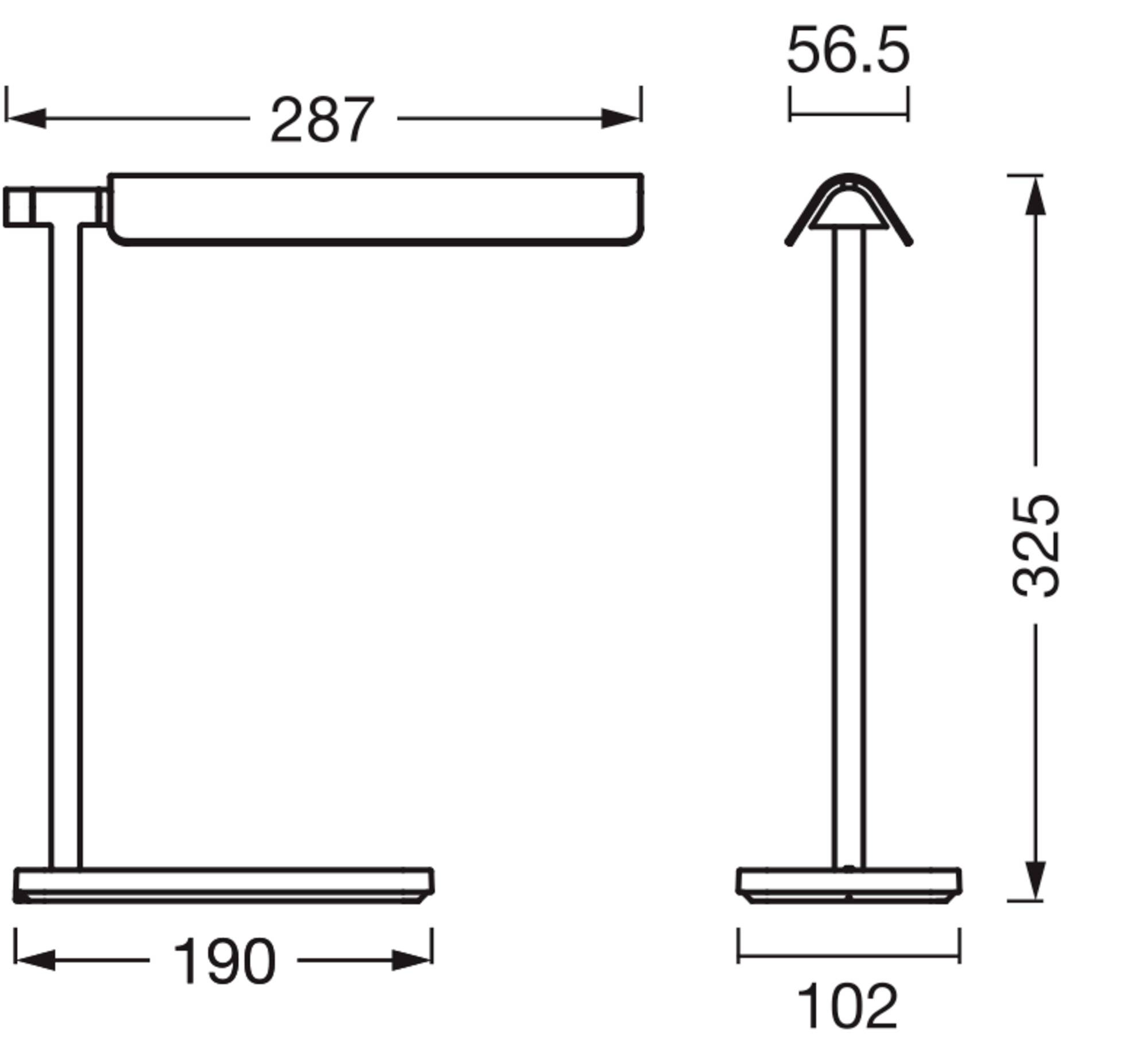 OSRAM HOMELIGHTING Office Line Desk Roof Inductive Charging 19W CCT Dimmable Black 4099854464096 Schreibtischleuchte 19W Schwarz