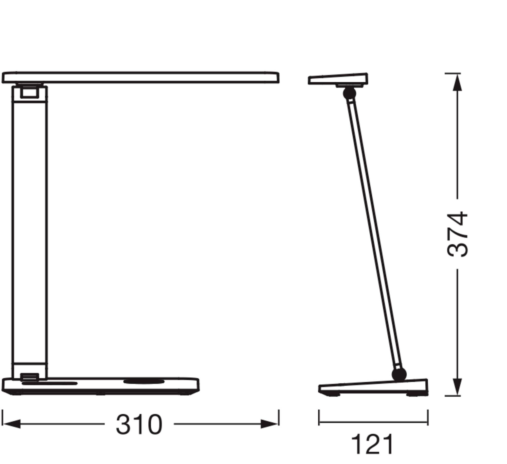 OSRAM HOMELIGHTING Office Line Desk Banker 7W CCT Dimmable Black 4099854464157 Schreibtischleuchte 7W Schwarz