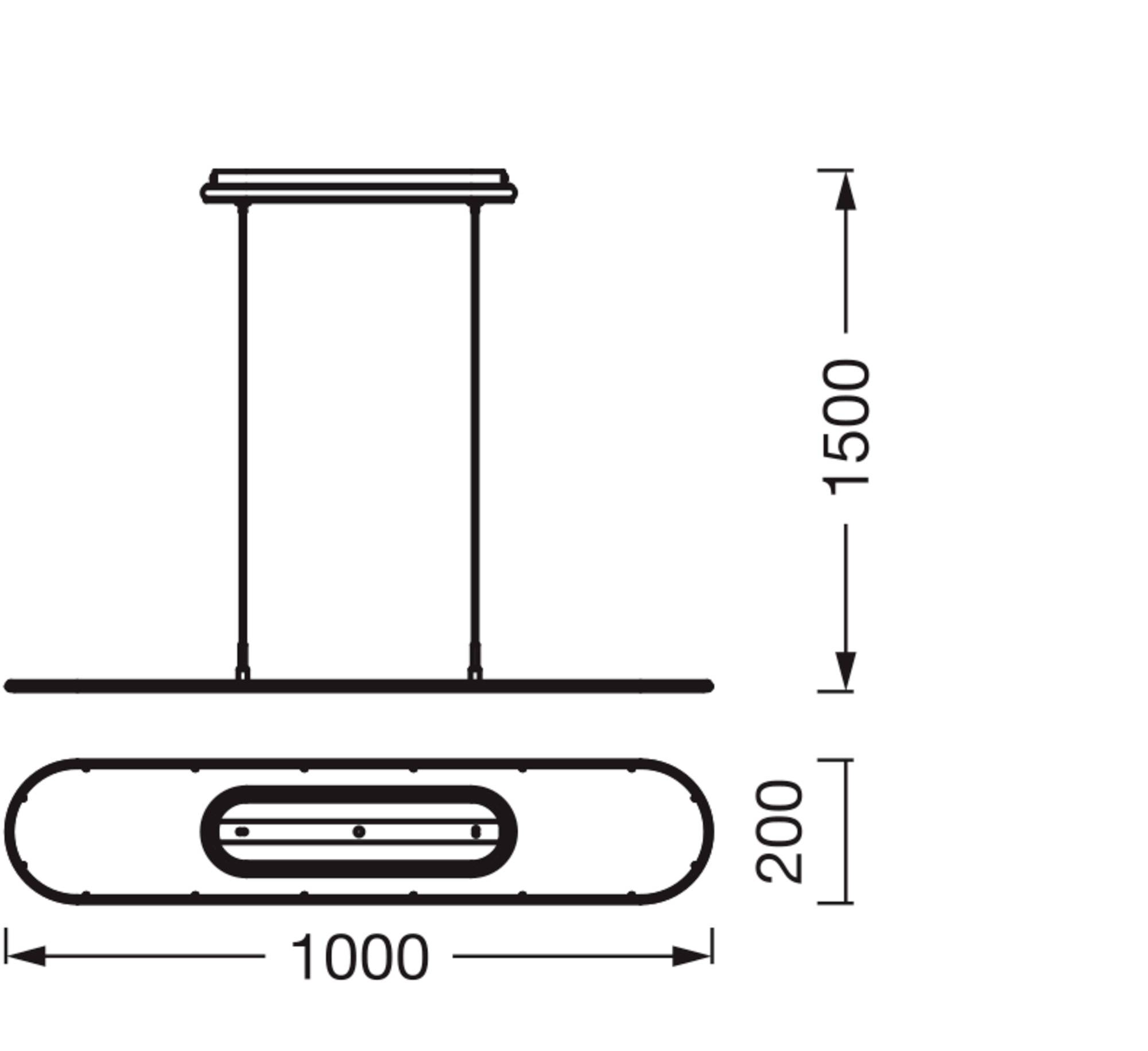 OSRAM HOMELIGHTING 4099854464874 Office Line Panel Ellipse 57W 940 Black Deckenleuchte, Pendelleuchte 57W Schwarz